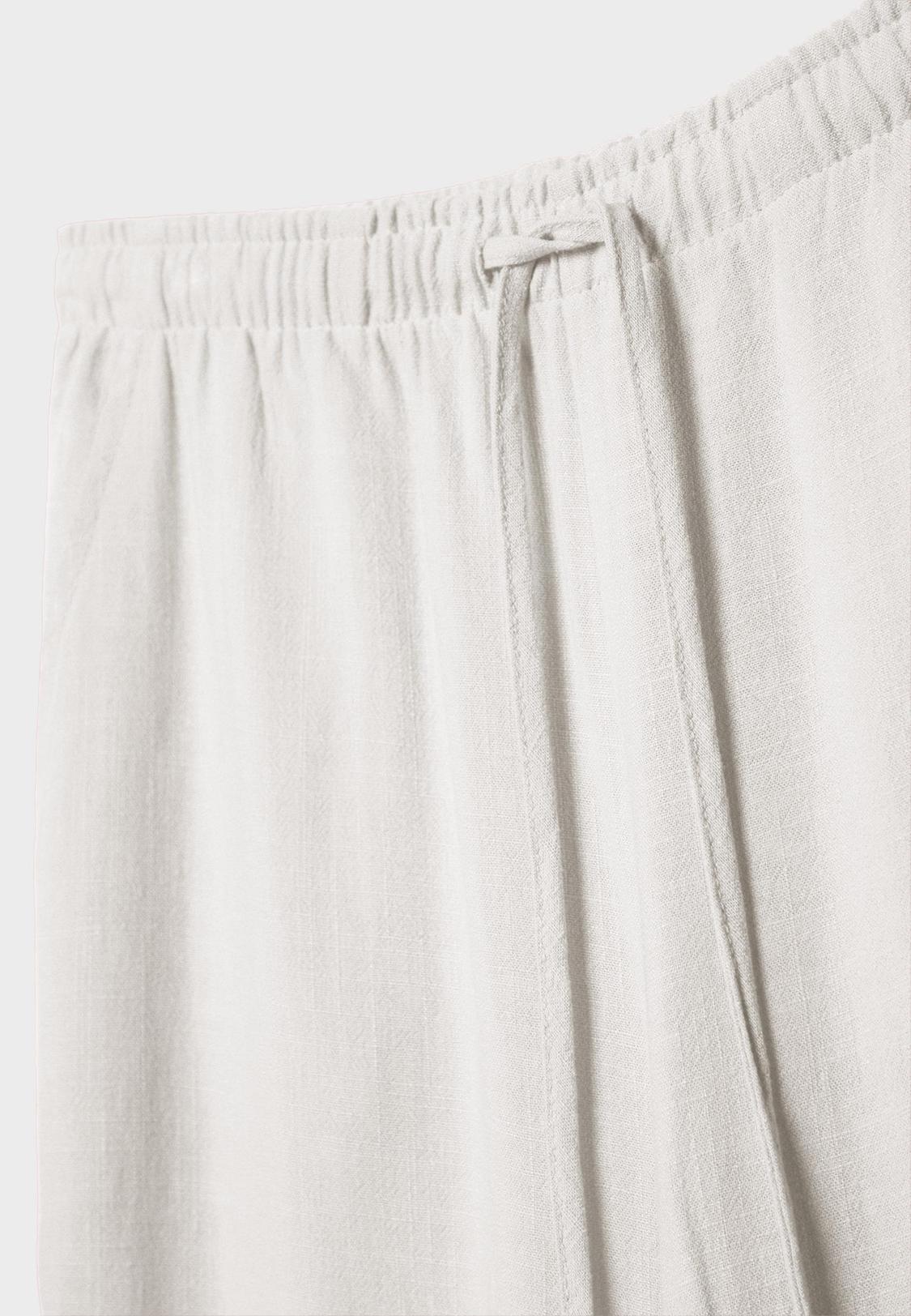 Flowing linen-effect trousers