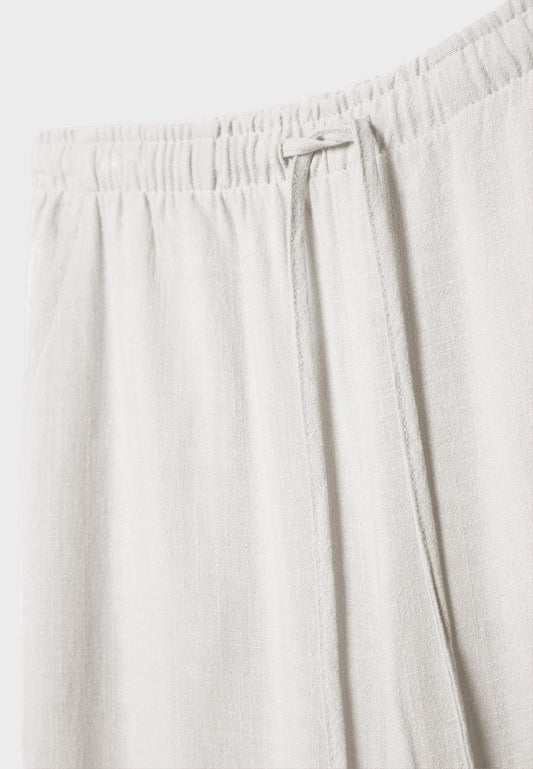 Flowing linen-effect trousers