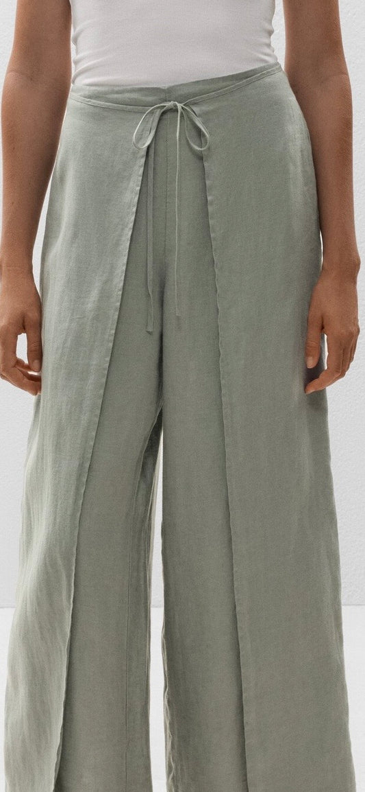 Wrap Balloon Linen Pants