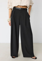 Maxi-dart trousers with belt