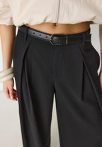 Maxi-dart trousers with belt