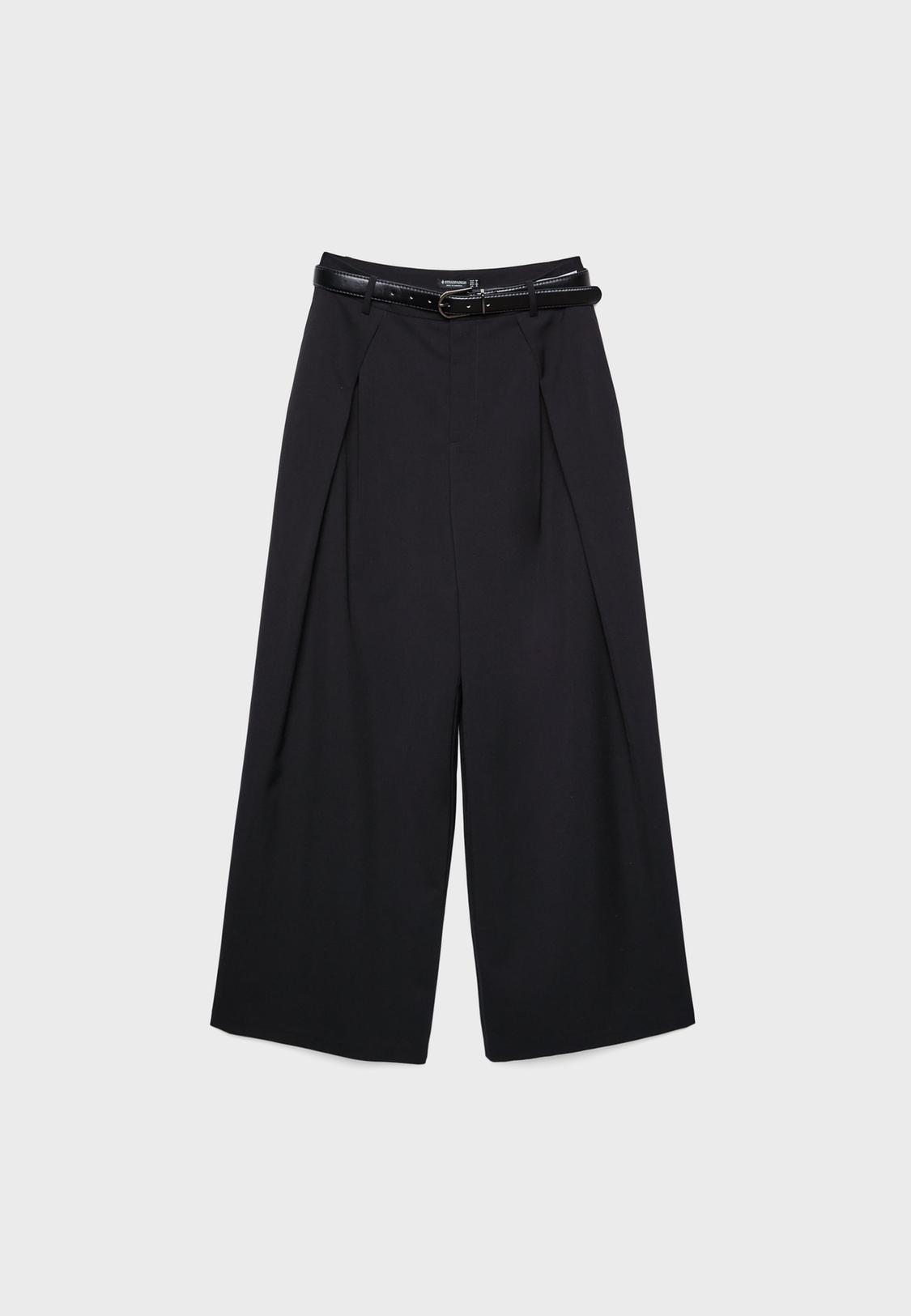 Maxi-dart trousers with belt