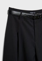 Maxi-dart trousers with belt