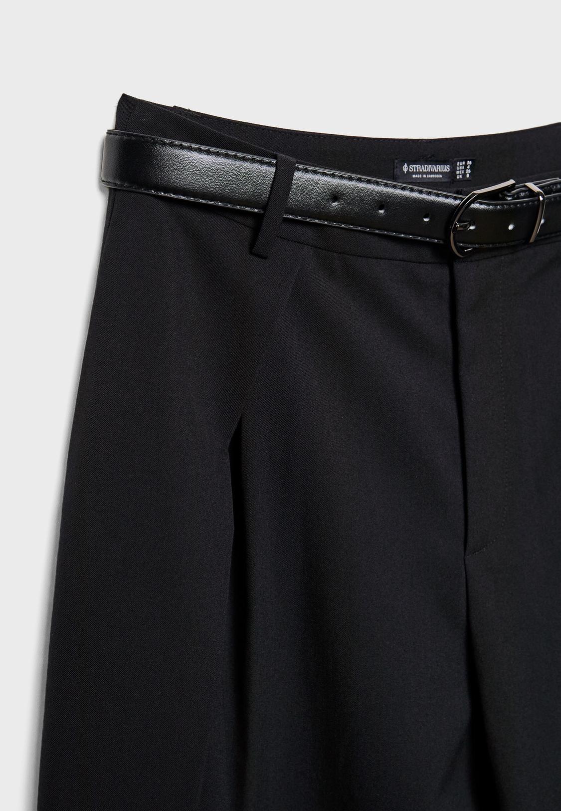 Maxi-dart trousers with belt