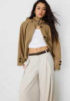 Maxi-dart trousers with belt