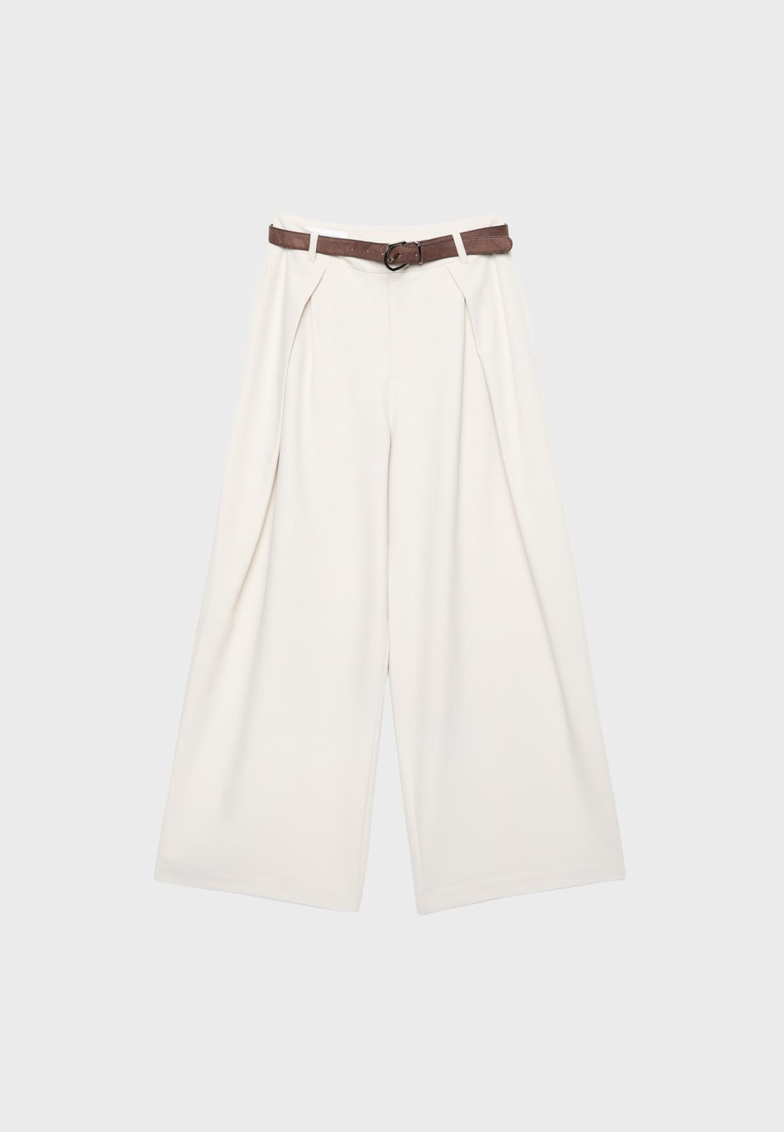 Maxi-dart trousers with belt