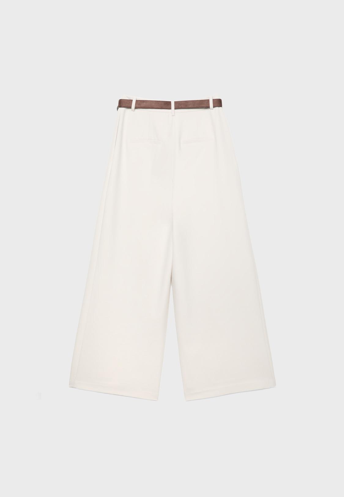 Maxi-dart trousers with belt