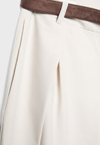 Maxi-dart trousers with belt