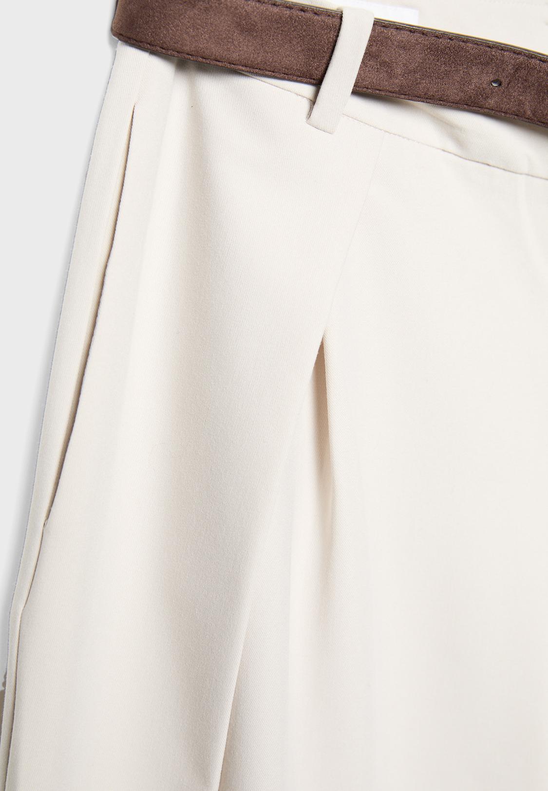 Maxi-dart trousers with belt