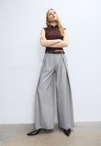 Maxi-dart trousers with belt