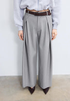 Maxi-dart trousers with belt