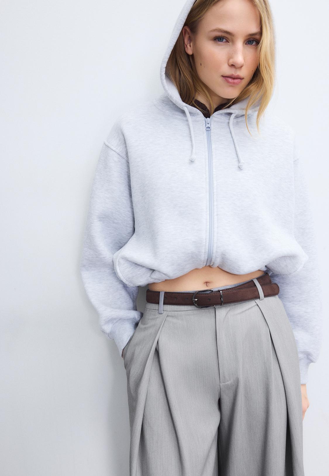 Maxi-dart trousers with belt