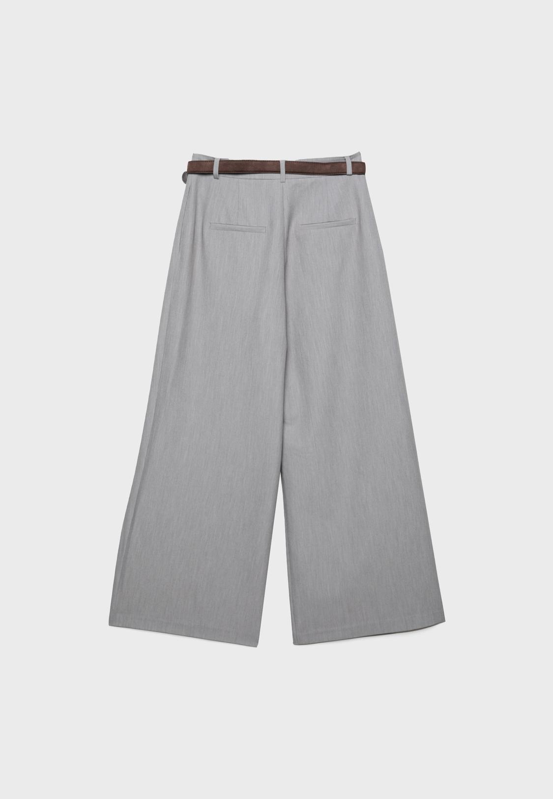 Maxi-dart trousers with belt