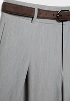 Maxi-dart trousers with belt
