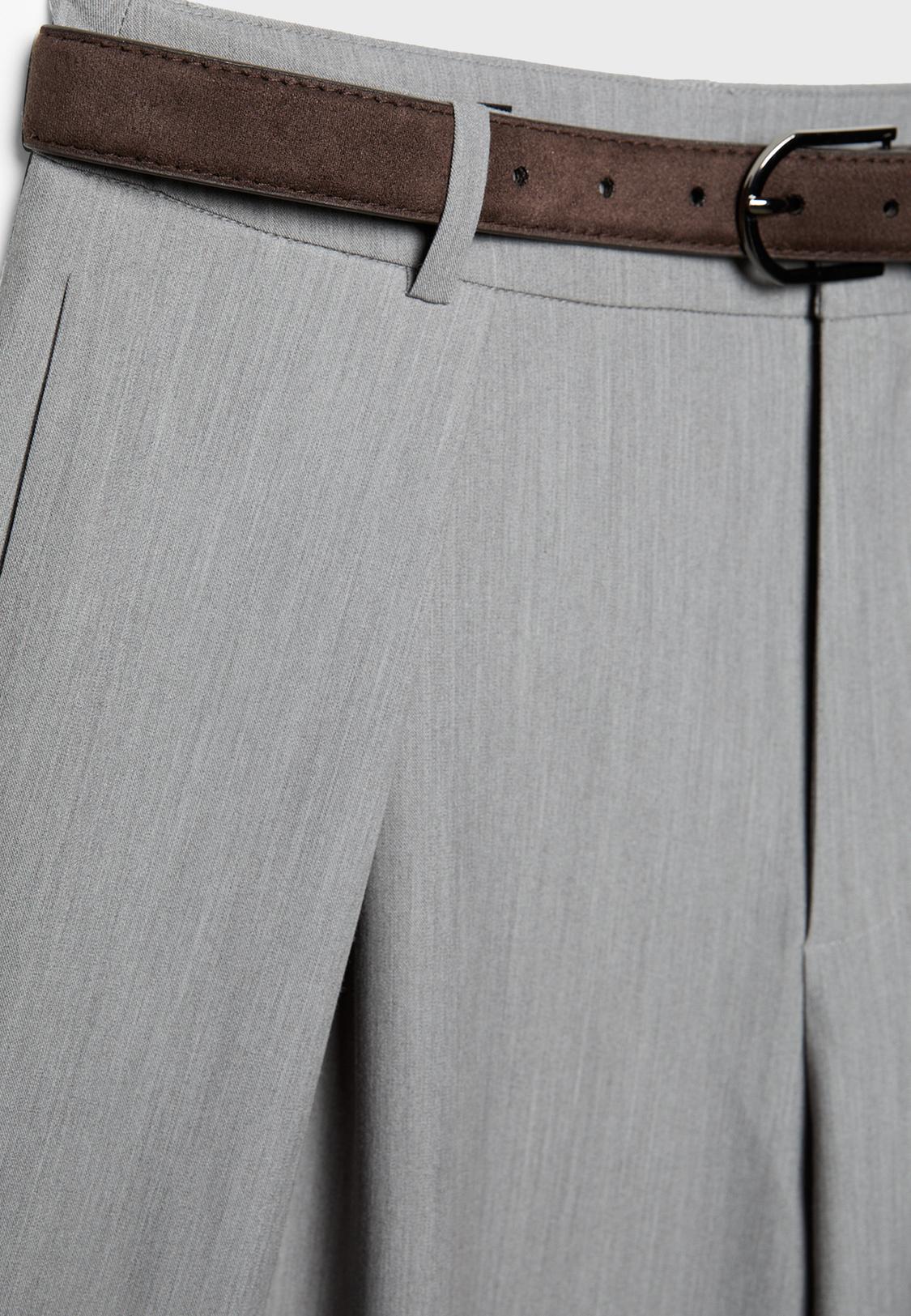 Maxi-dart trousers with belt