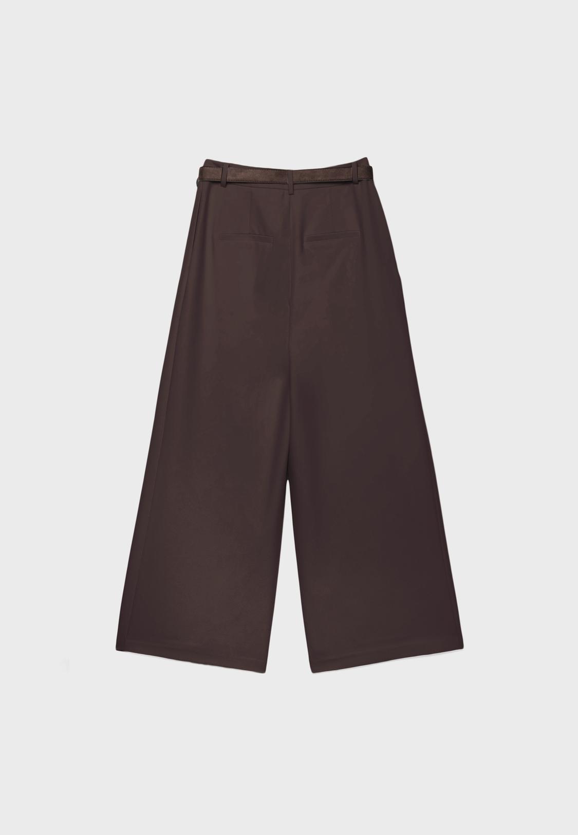 Maxi-dart trousers with belt