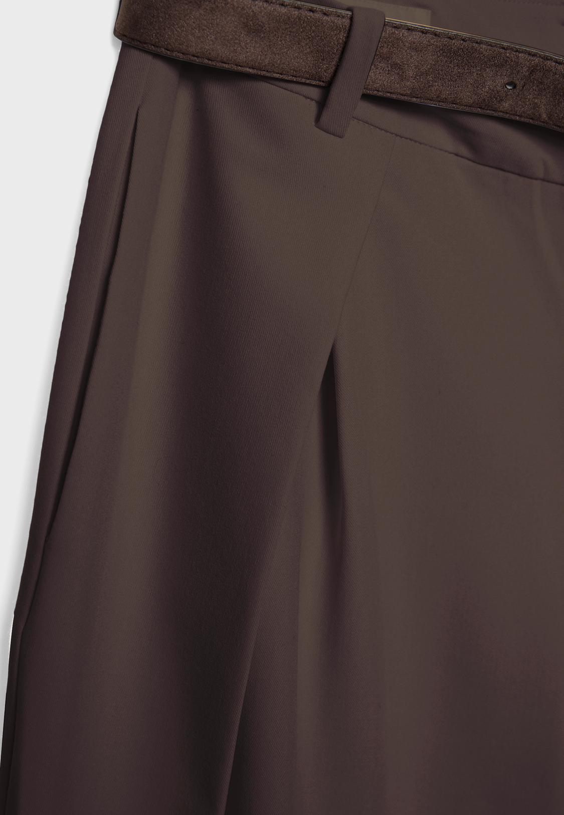 Maxi-dart trousers with belt