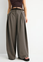 Maxi-dart trousers with belt