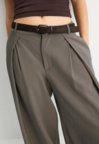 Maxi-dart trousers with belt