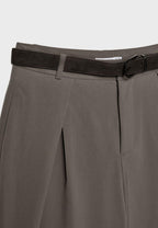Maxi-dart trousers with belt