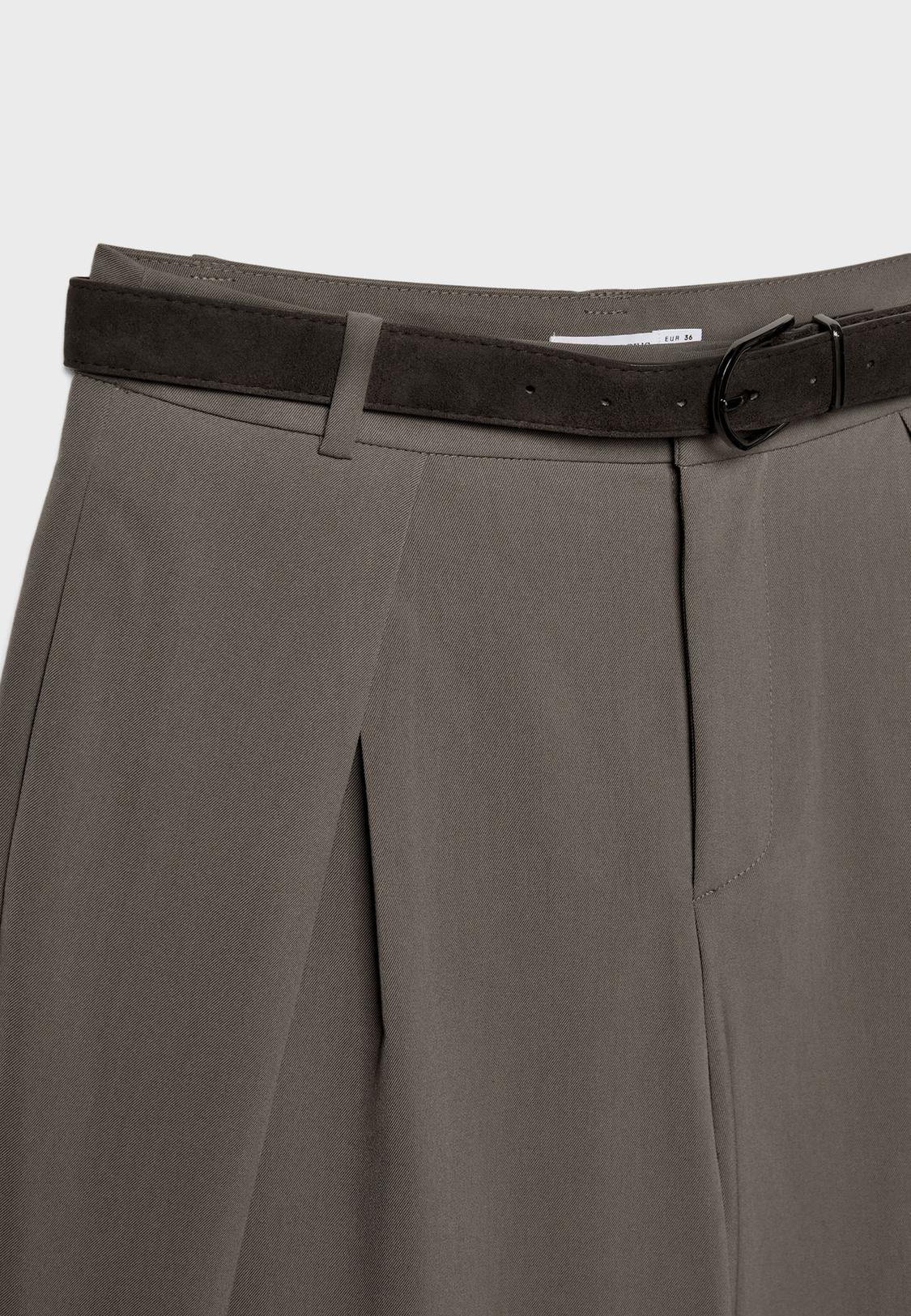 Maxi-dart trousers with belt