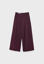 Wide-leg tailored trousers with darts