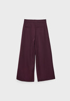 Wide-leg tailored trousers with darts