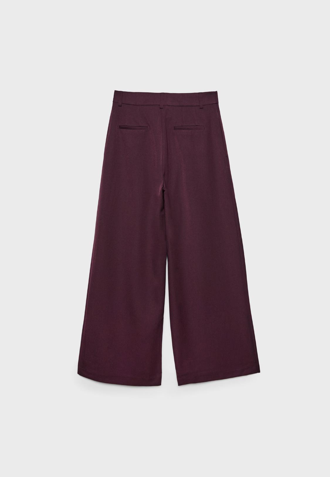 Wide-leg tailored trousers with darts