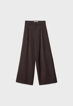 Wide-leg tailored trousers with darts