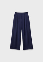 Wide-leg tailored trousers with darts