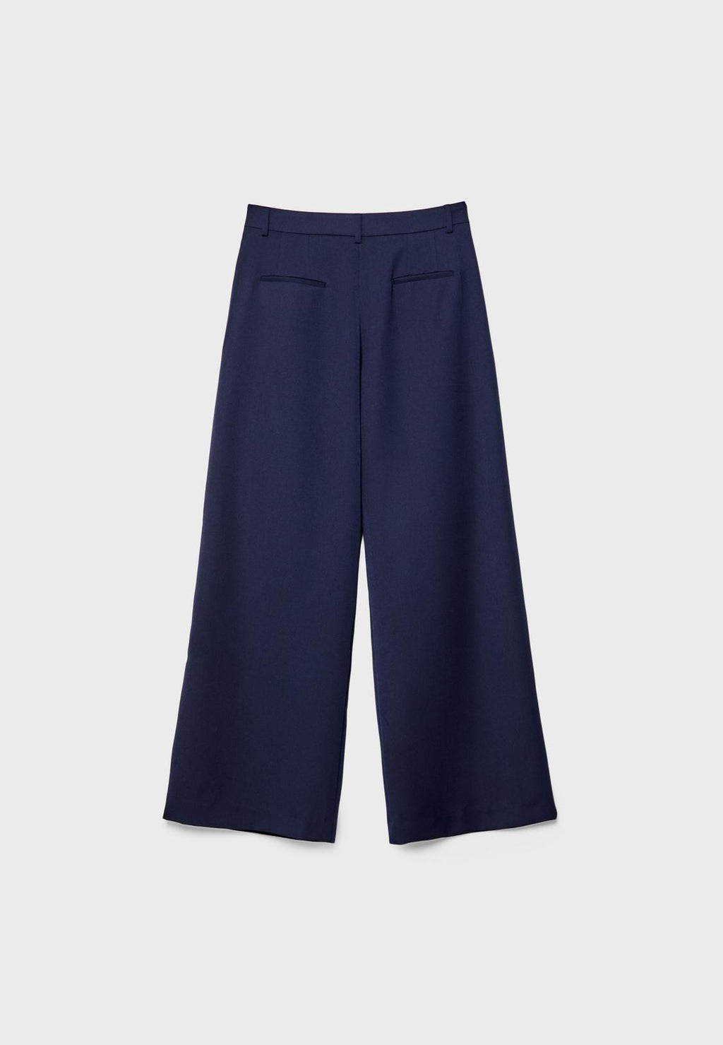 Wide-leg tailored trousers with darts