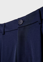 Wide-leg tailored trousers with darts