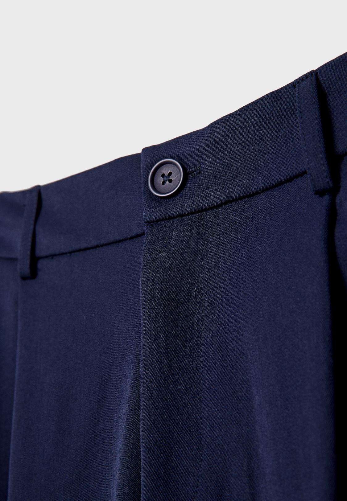 Wide-leg tailored trousers with darts