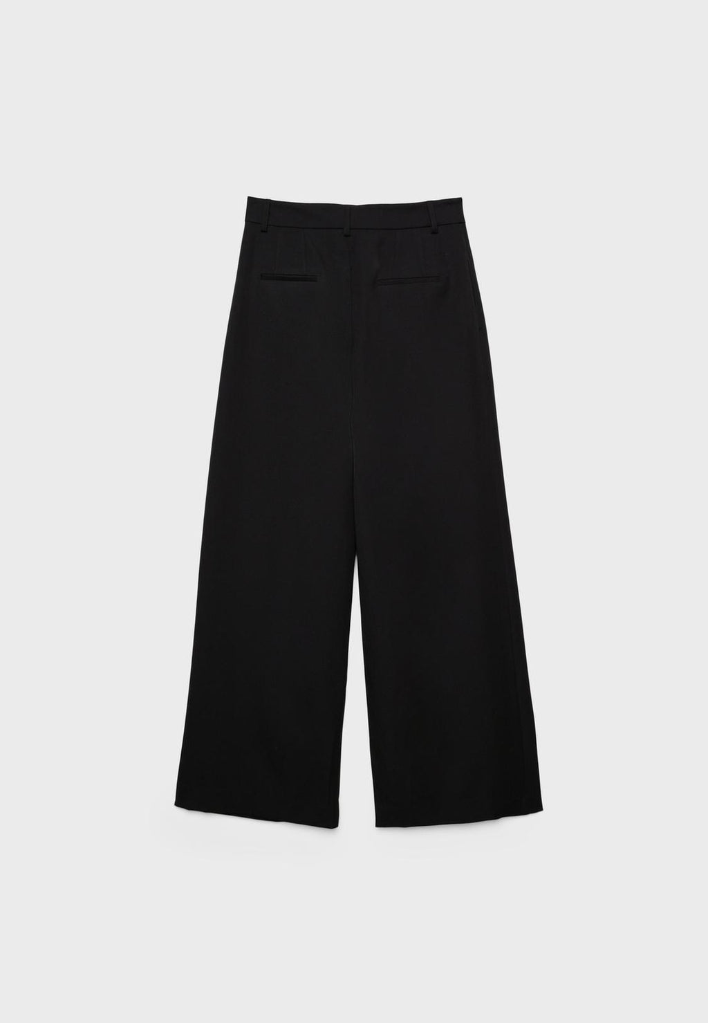 Wide-leg tailored trousers with darts