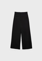 Wide-leg tailored trousers with darts