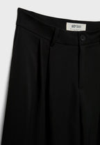 Wide-leg tailored trousers with darts
