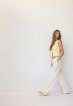 Flowing linen-effect trousers