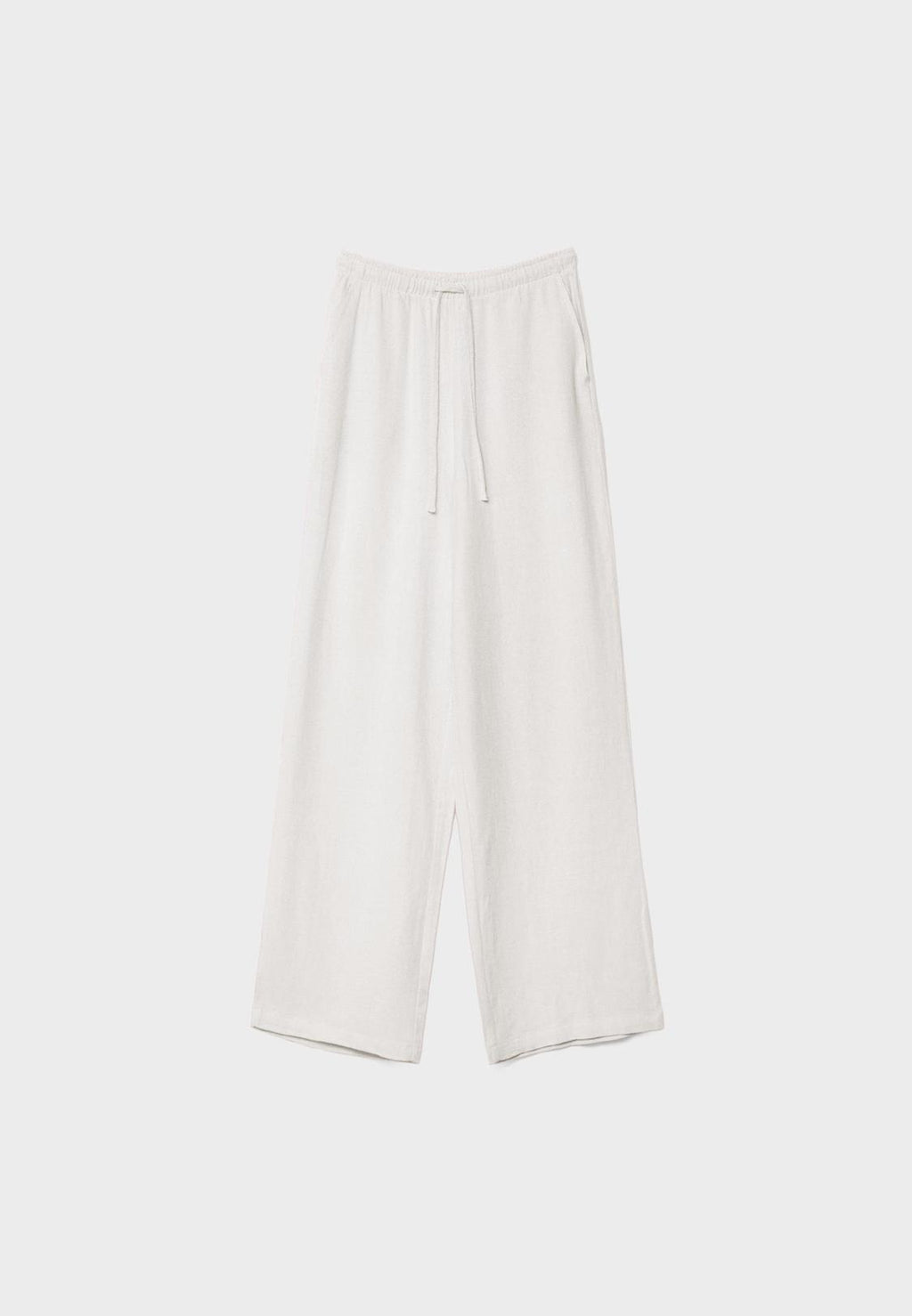 Flowing linen-effect trousers