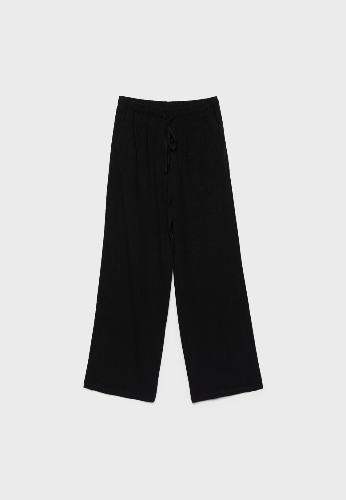 Flowing linen-effect trousers