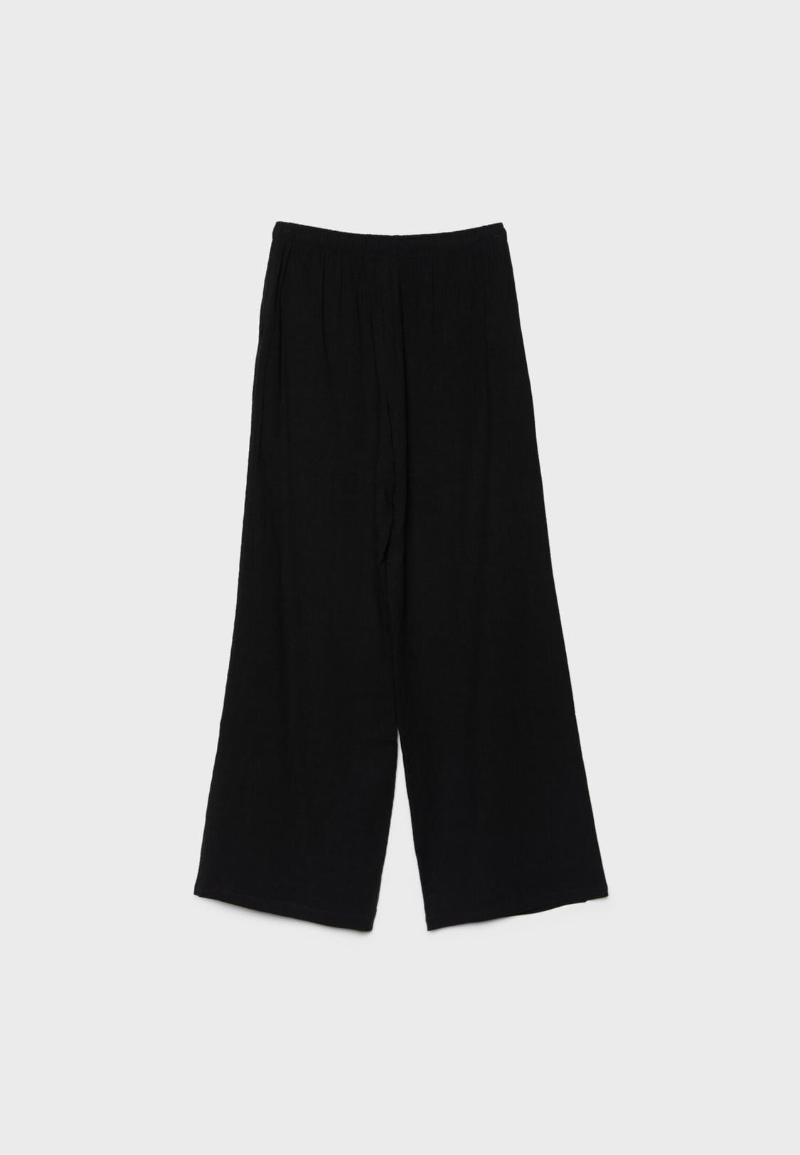 Flowing linen-effect trousers