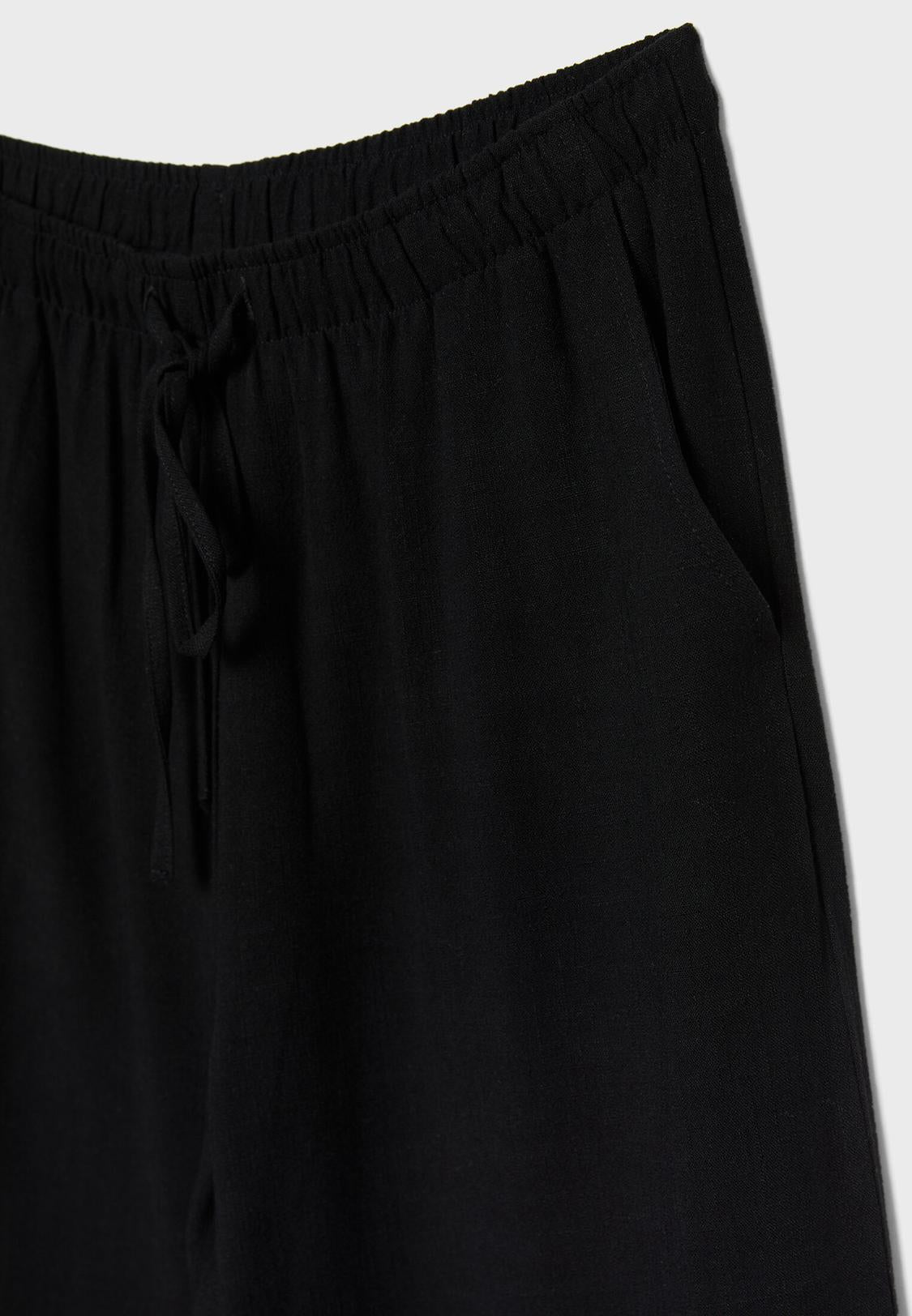 Flowing linen-effect trousers