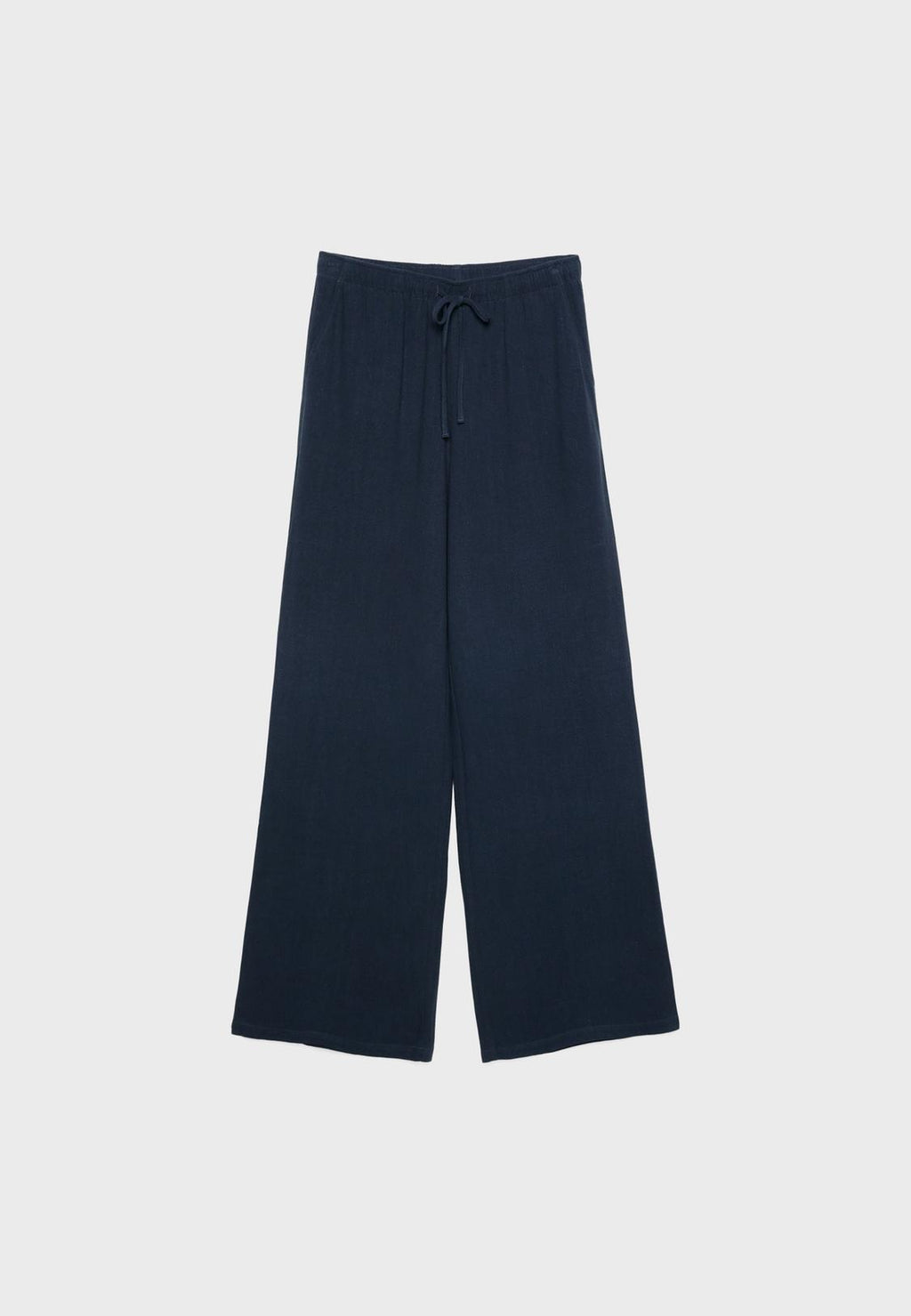 Flowing linen-effect trousers