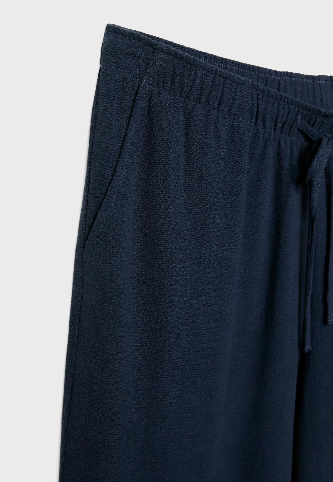 Flowing linen-effect trousers