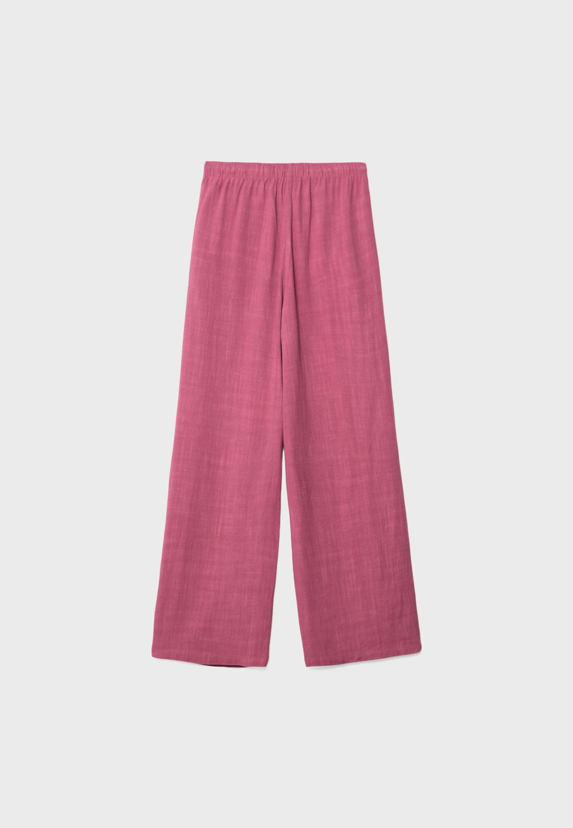 Flowing linen-effect trousers