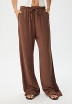 Flowing linen-effect trousers