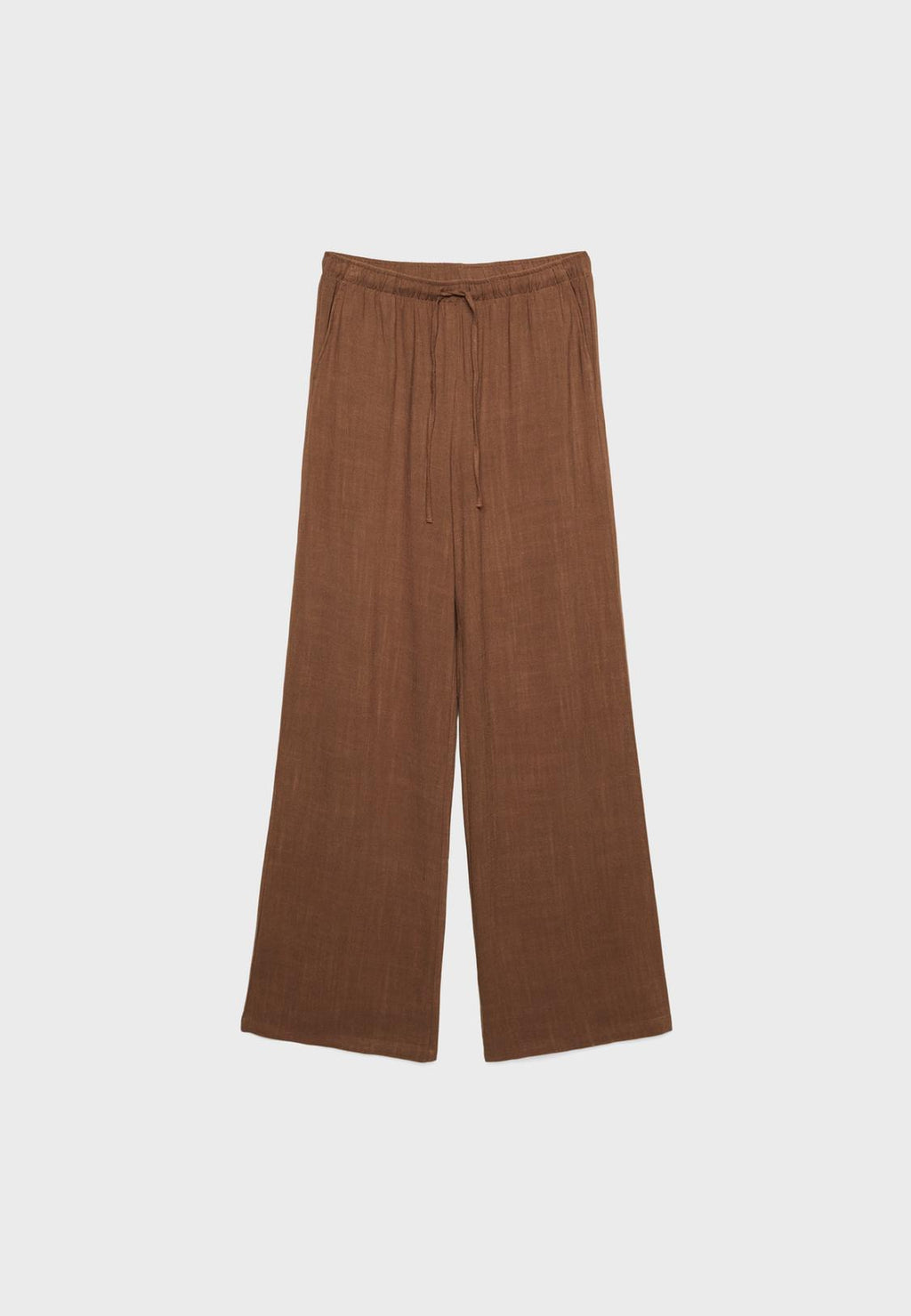 Flowing linen-effect trousers