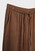 Flowing linen-effect trousers