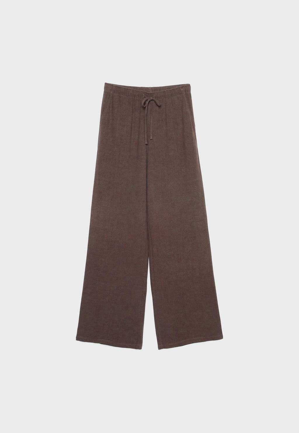 Flowing linen-effect trousers