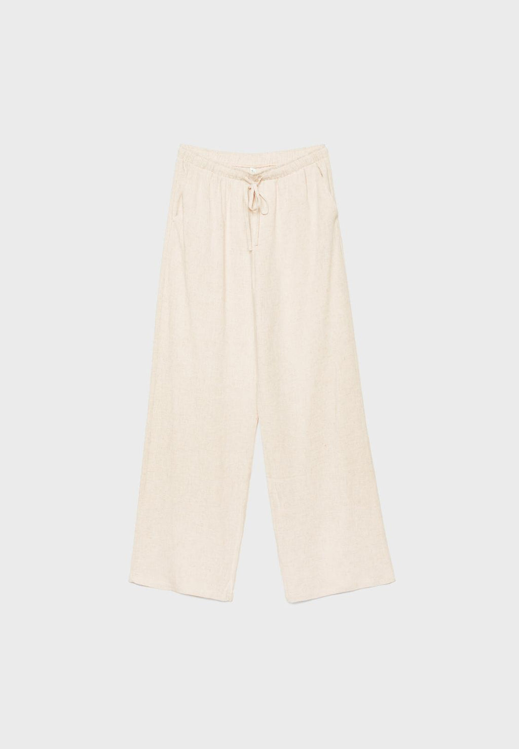 Flowing linen-effect trousers