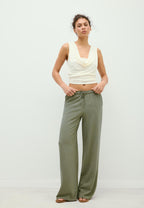 Flowing linen-effect trousers